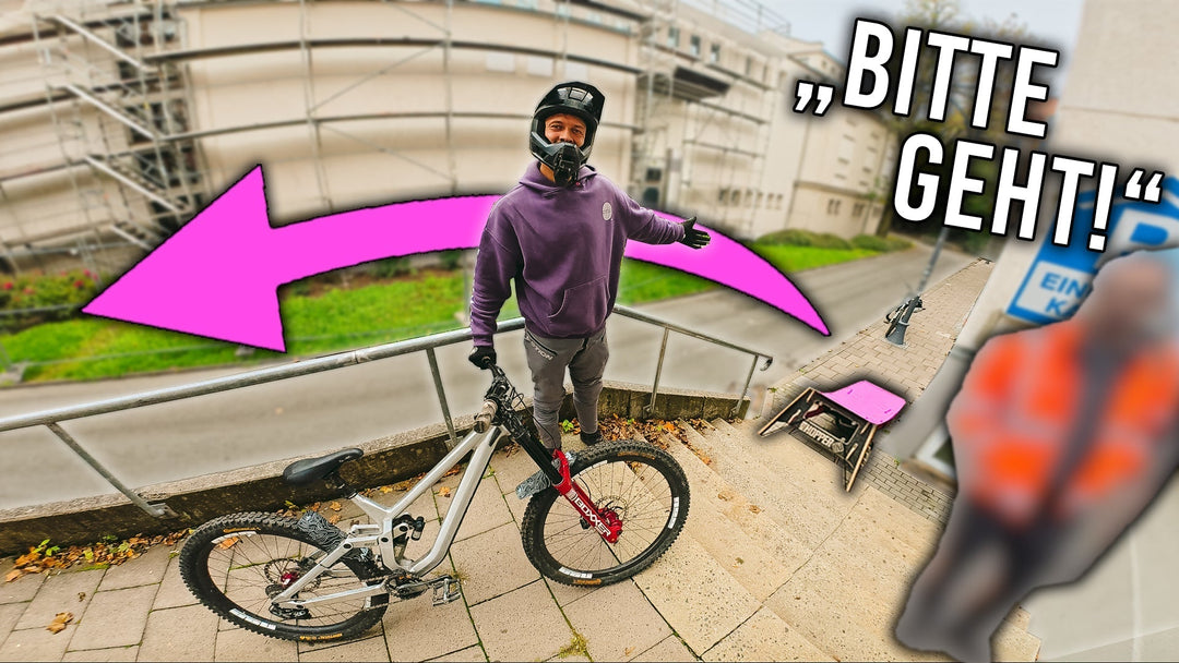 MTB Street Gaps mit Downhill & Rucksack Rampe!