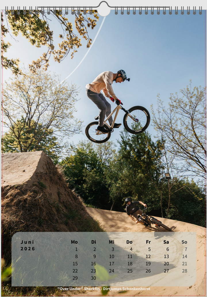 A3 Kalender 2026 - The Motion Brand ukas Knopf MTB Kalender Jahreskalender Fahrrad Mountainbike Kalender Lukas Knopf Merchandise Lukas Knopf Geschenkartikel