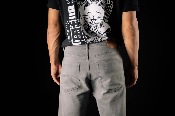 Motion Riding Jeans The Motion Brand Lukas Knopf Streetwear Jeans MTB Jeans Mountainbike Jeans Mountainbike Hose Graue Hose Graue Jeans