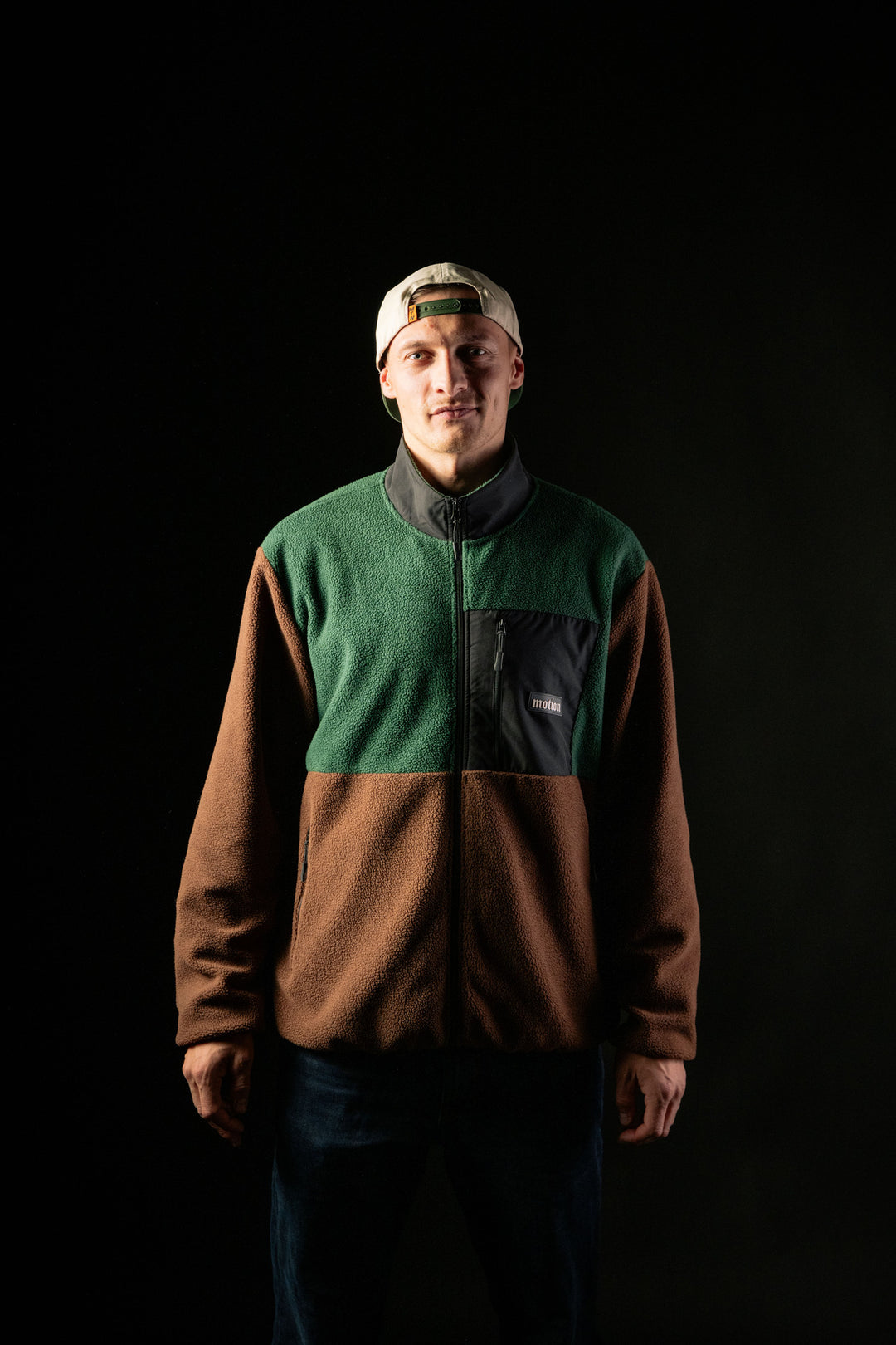 Motion Trail Fleece Jacke - The Motion Brand Brown Green Fleece Jacke Lukas Knopf Merchandise Trail Jacke MTB Jacke MTB Fleece Jacke