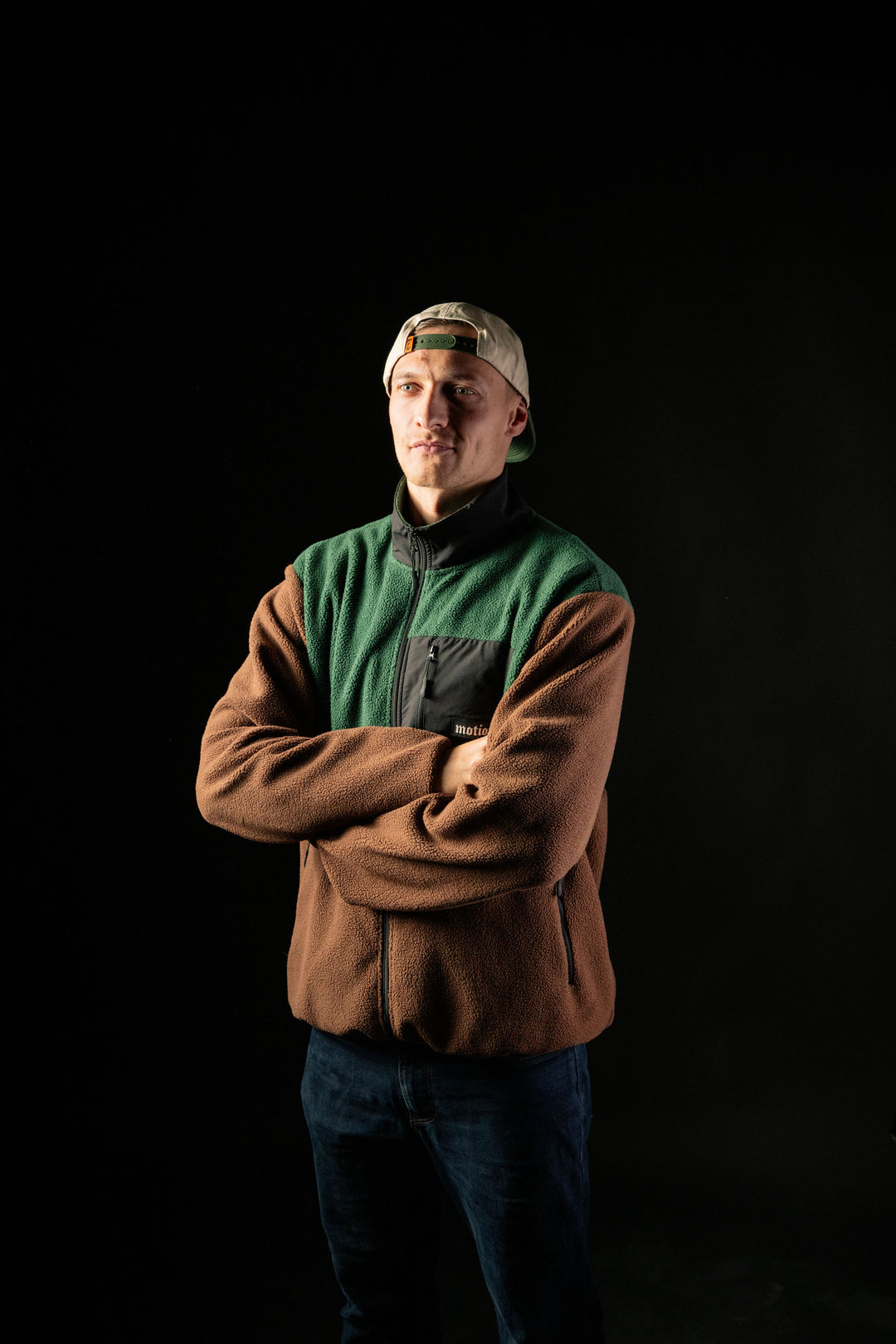 Motion Trail Fleece Jacke - The Motion Brand Brown Green Fleece Jacke Lukas Knopf Merchandise Trail Jacke MTB Jacke MTB Fleece Jacke