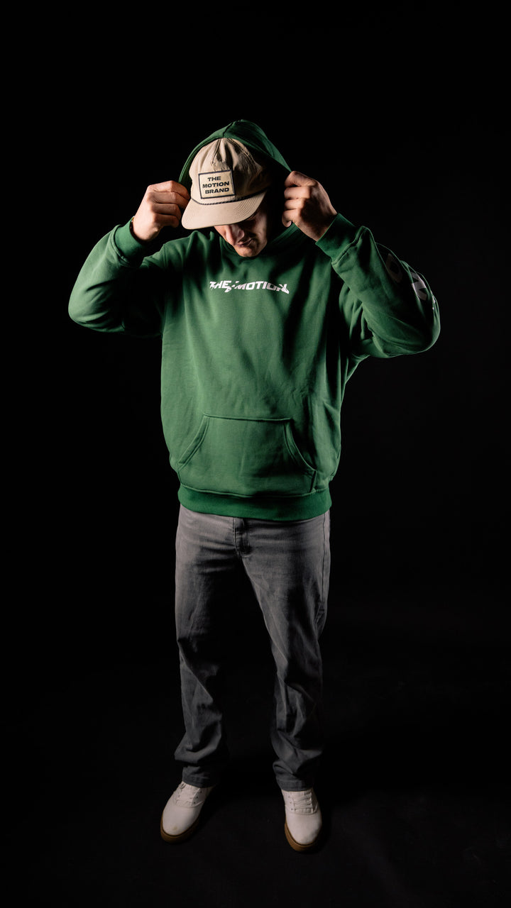 Swirl hoodie Green - The Motion Brand  Hoodie Kapuzenpullover Lukas Knopf Merchandise Pullie MTB Hoodie MTB Grüner Pullover Lukas Knopf