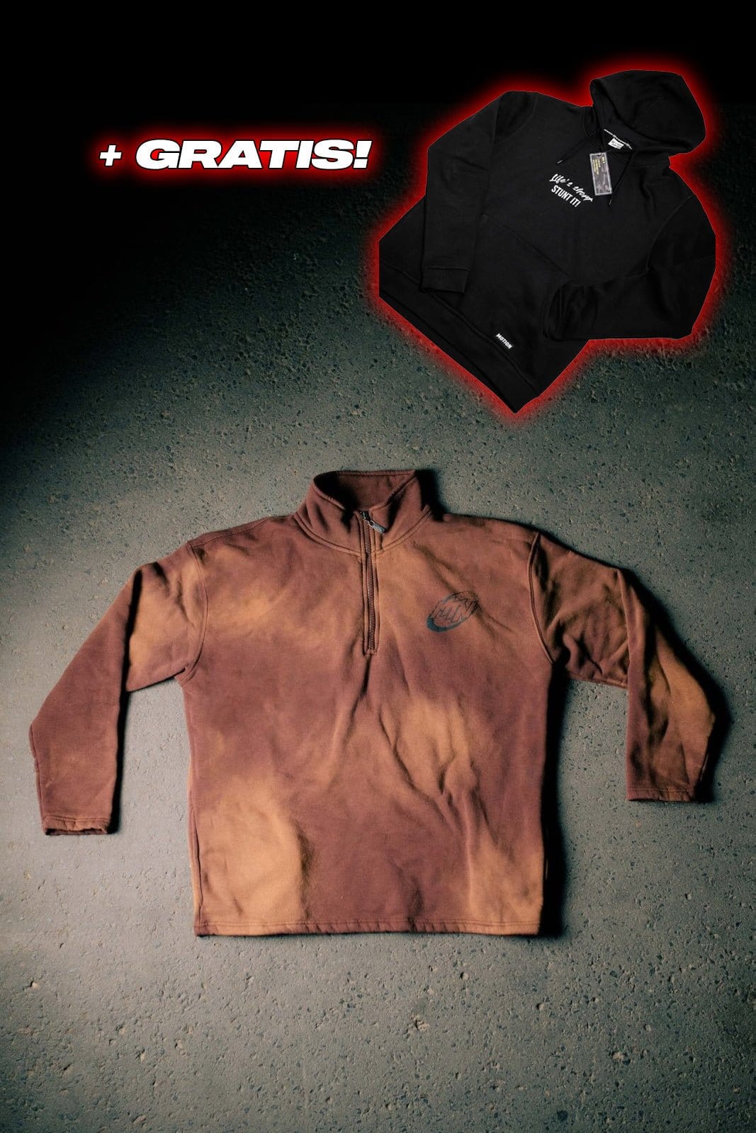 Asteroid Half Zip Sweater (+GRATIS Stunt It! Hoodie) - The Motion Brand