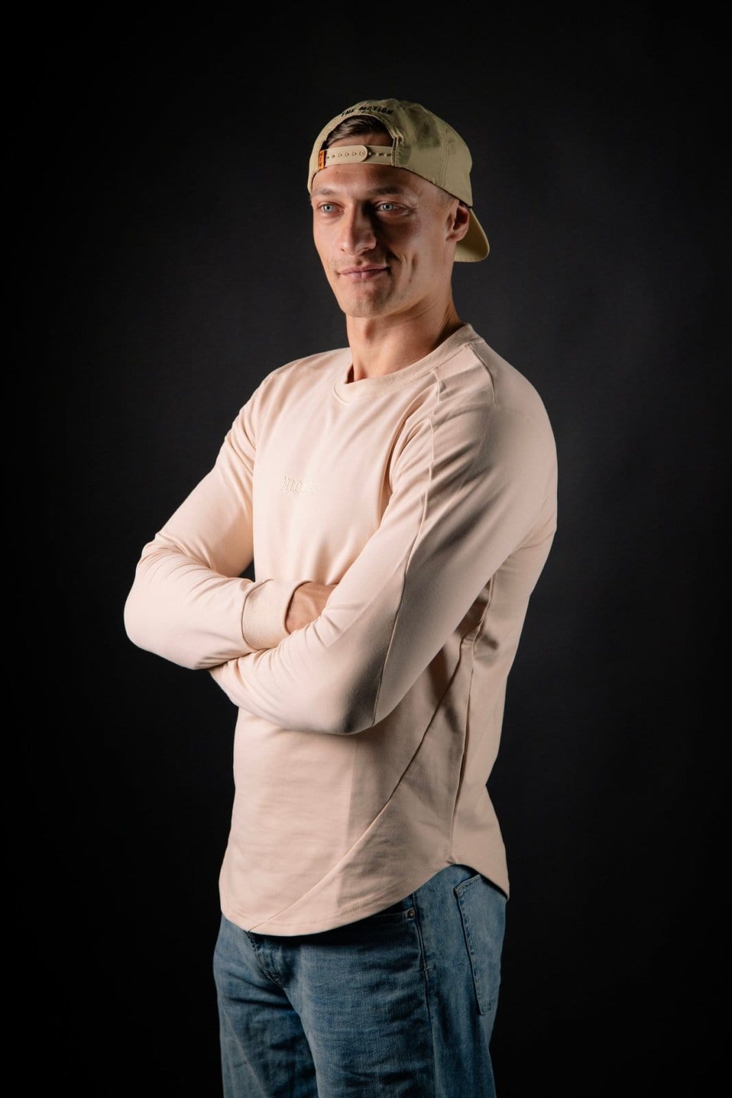 Beige Fitted Motion Longsleeve - The Motion Brand