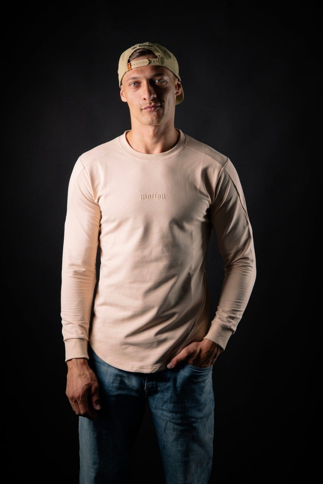 Beige Fitted Motion Longsleeve - The Motion Brand