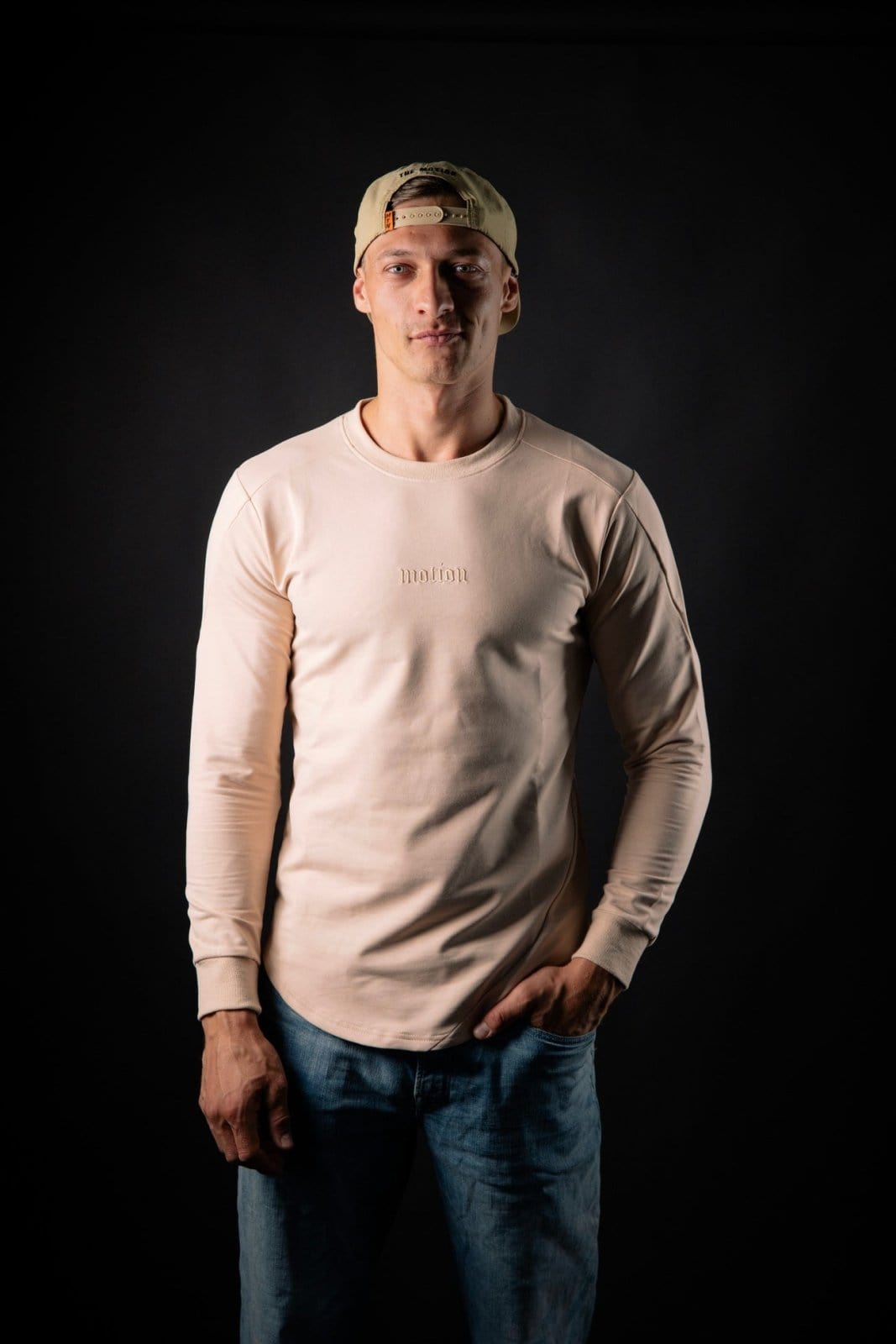 Beige Fitted Motion Longsleeve - The Motion Brand