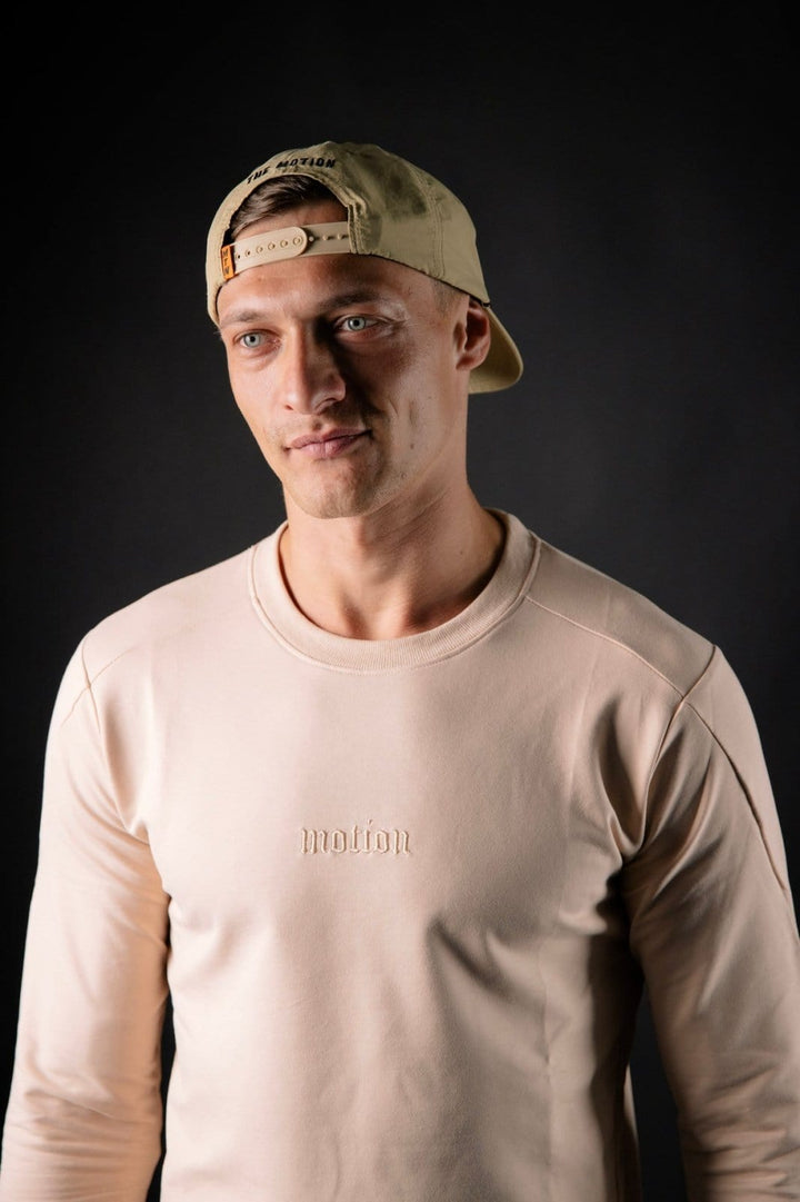 Beige Fitted Motion Longsleeve - The Motion Brand