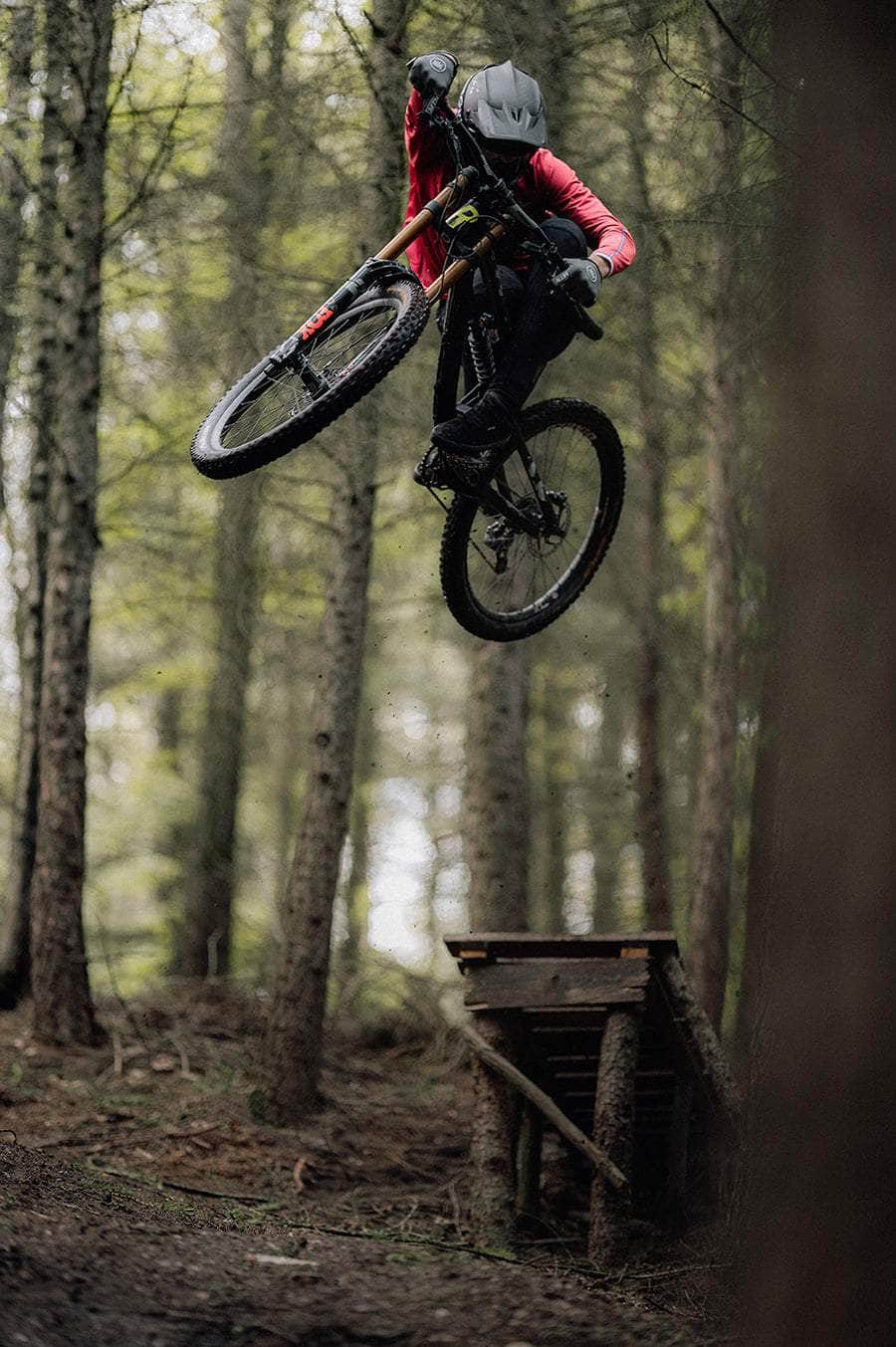 Red Velvet Long Sleeve MTB Jersey