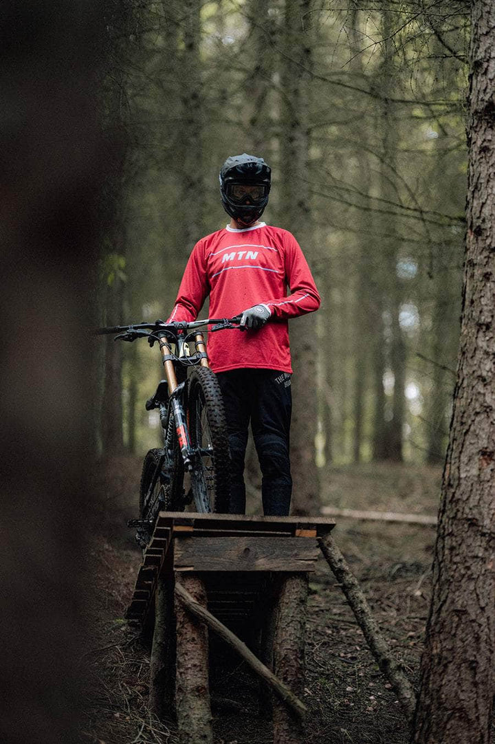 Red Velvet Long Sleeve MTB Jersey
