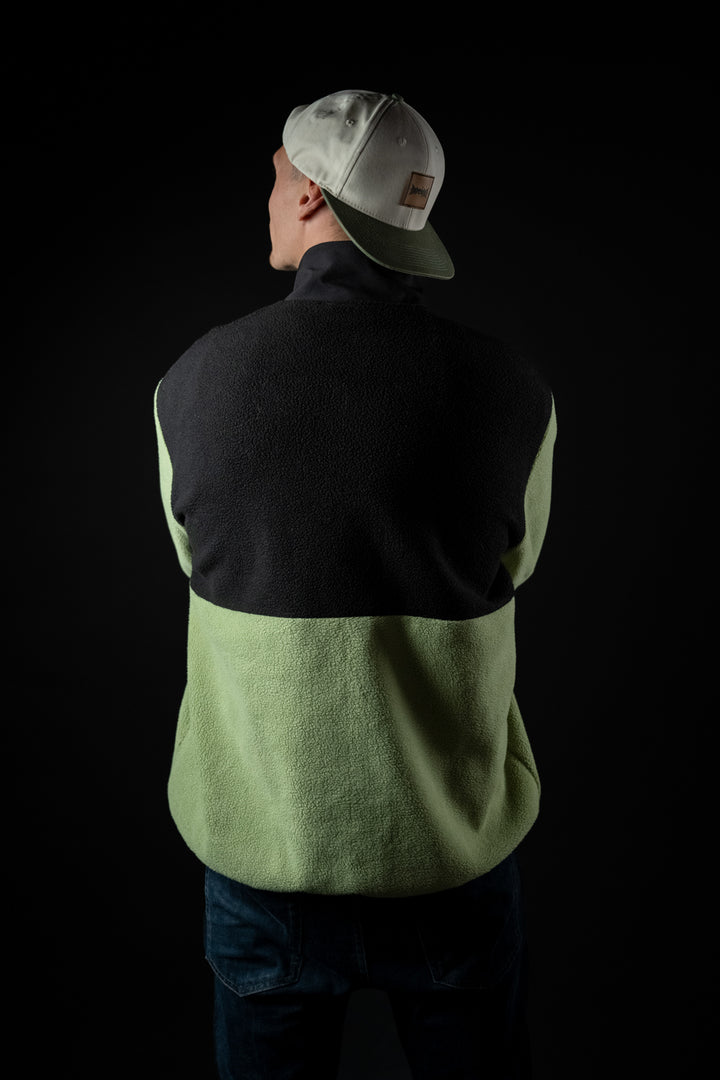 Motion Trail Fleece Jacke - The Motion Brand Green Black Fleece Jacke Lukas Knopf Merchandise Trail Jacke MTB Jacke MTB Fleece Jacke Grün Schwarz Fleece Jacke MTB Bekleidung