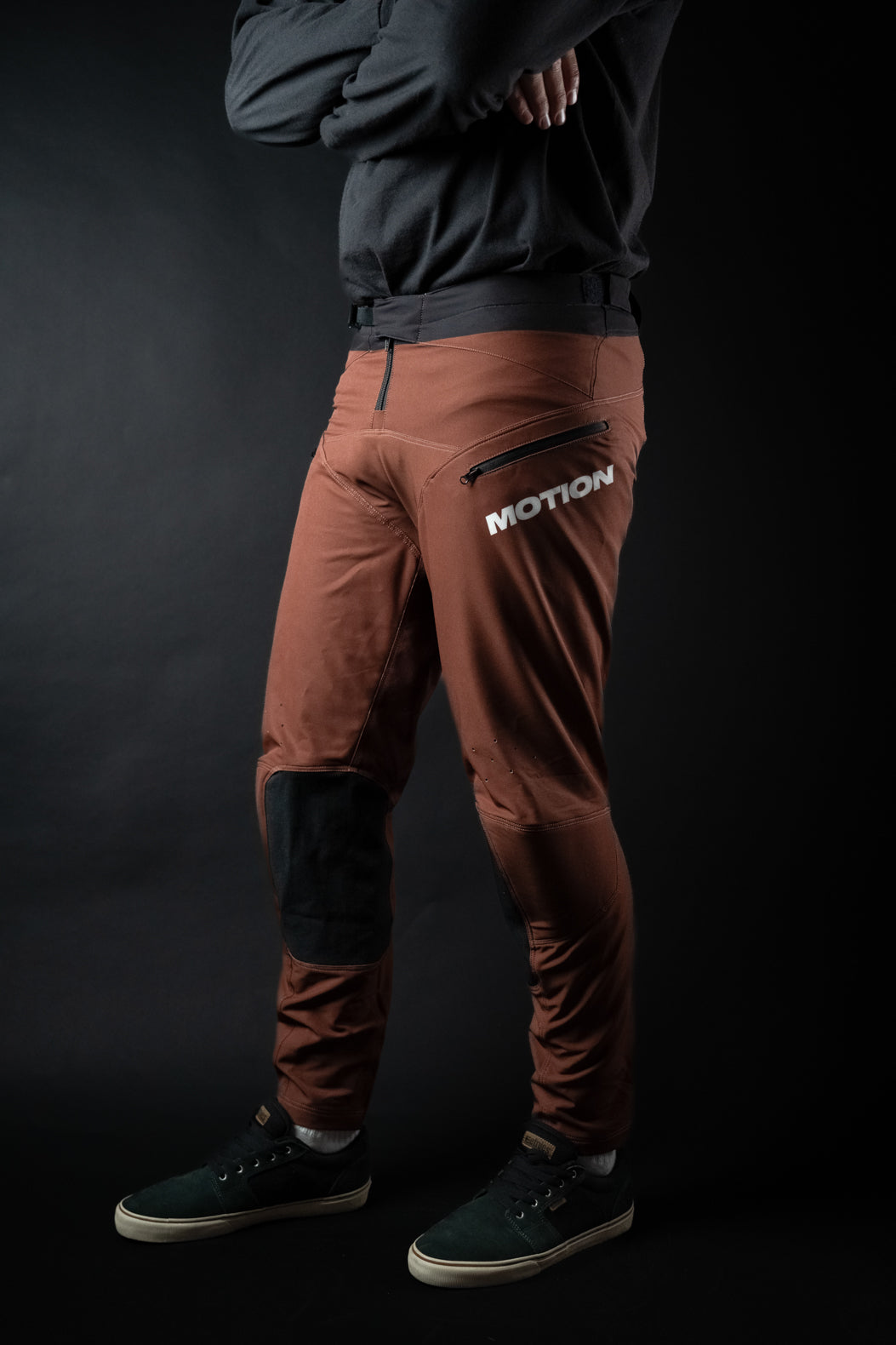 Brown Trail MTB Pants (Hose) lang - The Motion Brand Fahrradhose Mountainbike Hose mit Protektor Lukas Knopf Fahrradhose MTB Freeride Hose Downhill Hose Downhill Pants Braun Brown Pants
