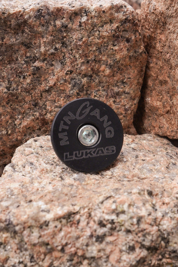 MTNGang Top Cap MTN Components Top Cap MTB MTB Teile Steuersatz Lukas Knopf Merchandise Fahrradteile