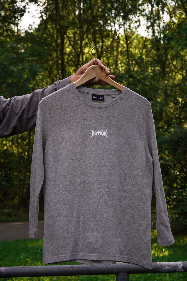 Graues Longsleeve The Motion Brand 500k Longlseeve Langarm Shirt Graues Shirt Lukas Knopf