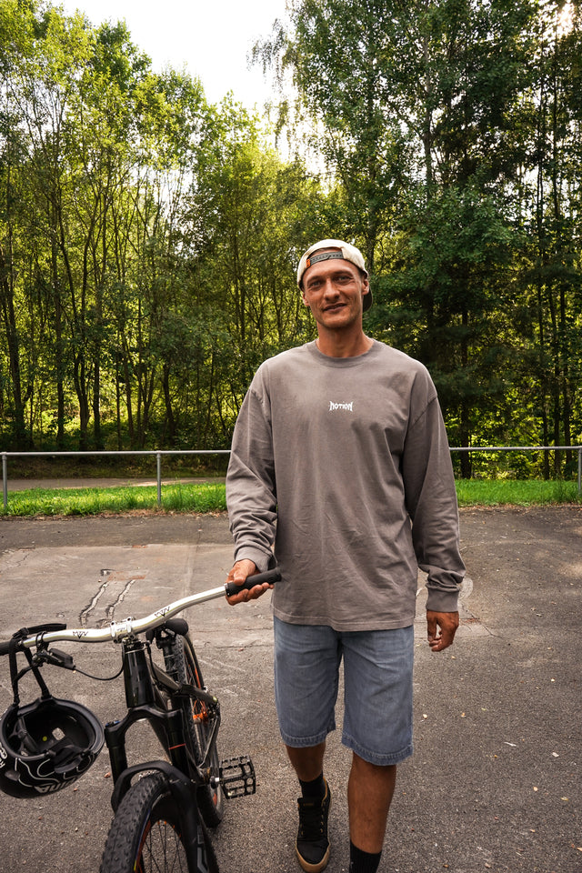 Graues Longsleeve The Motion Brand 500k Longlseeve Langarm Shirt Graues Shirt Lukas Knopf