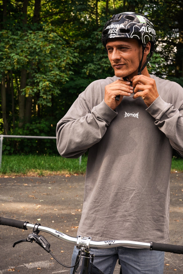 Graues Longsleeve The Motion Brand 500k Longlseeve Langarm Shirt Graues Shirt Lukas Knopf