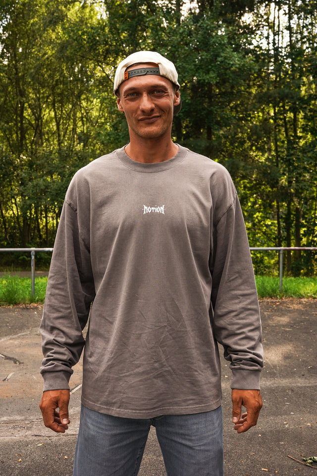 Graues Longsleeve The Motion Brand 500k Longlseeve Langarm Shirt Graues Shirt Lukas Knopf