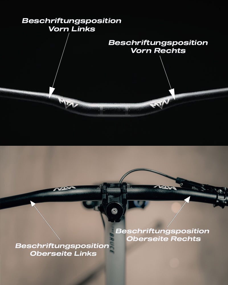Personalisierter MTN Components MTB Lenker + Gratis Griffe - The Motion Brand Lukas Knopf Lenker MTB Lenker Mountainbike Lenker 31.8mm 25mm Rise Lenker Dirtjump Lenker