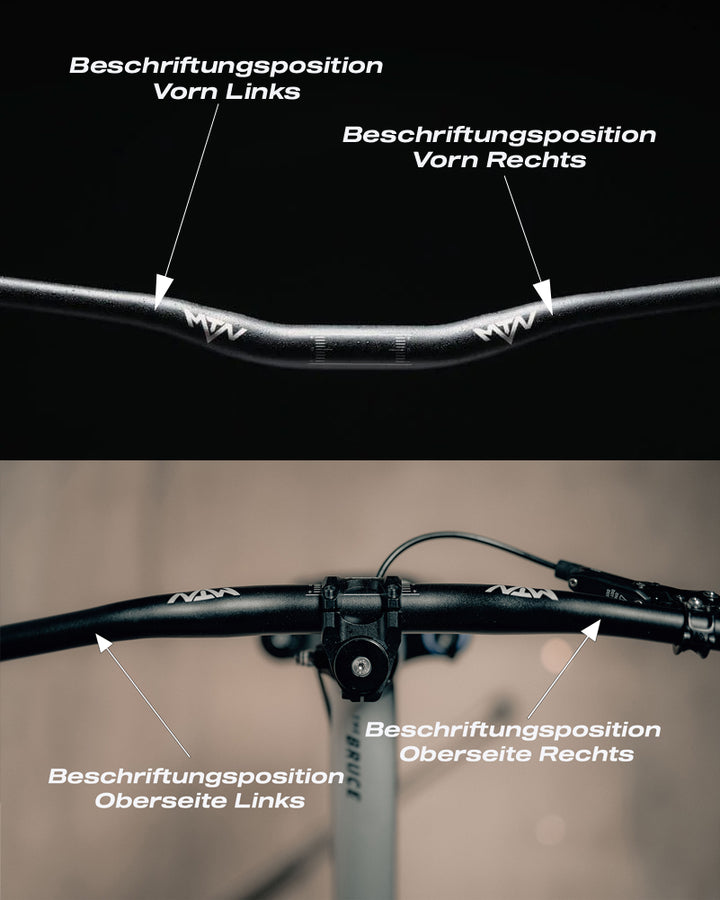 Personalisierter MTN Components MTB Lenker + Gratis Griffe - The Motion Brand Lukas Knopf Lenker MTB Lenker Mountainbike Lenker 31.8mm 25mm Rise Lenker Dirtjump Lenker