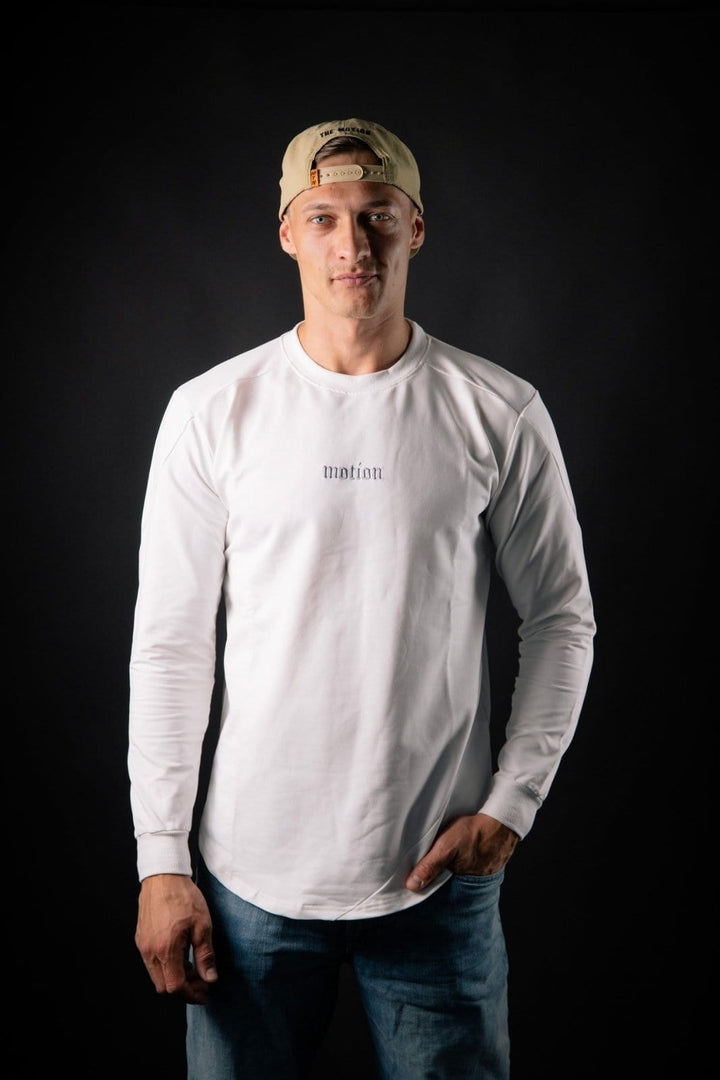 White Fitted Motion Longsleeve - The Motion Brand