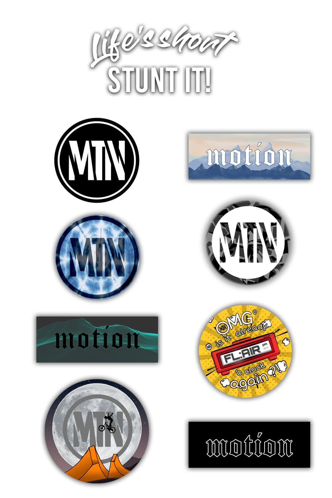 XXL Stickerpack Neu (inkl. handsignierter Autogrammkarte von Lukas Knopf) - The Motion Brand