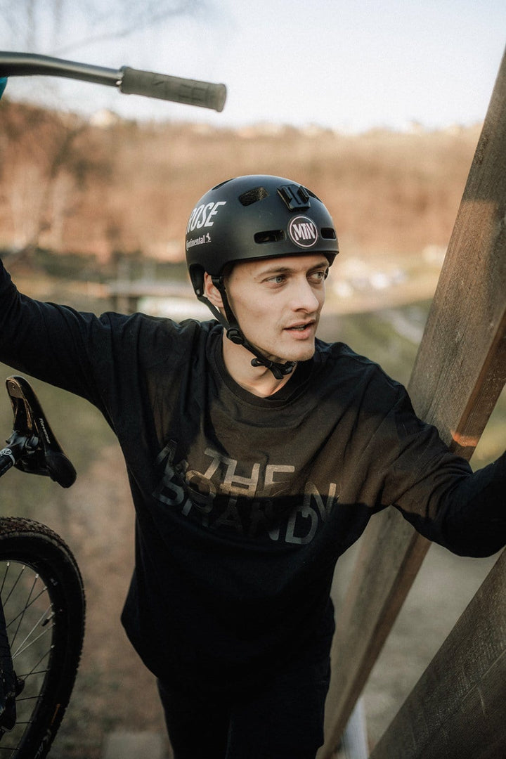 Black/Black YinYang Longsleeve 2.0 - The Motion Brand Langarmshirt Shirt Langarm FrotteeStick Streetwear Oversized Longsleeve