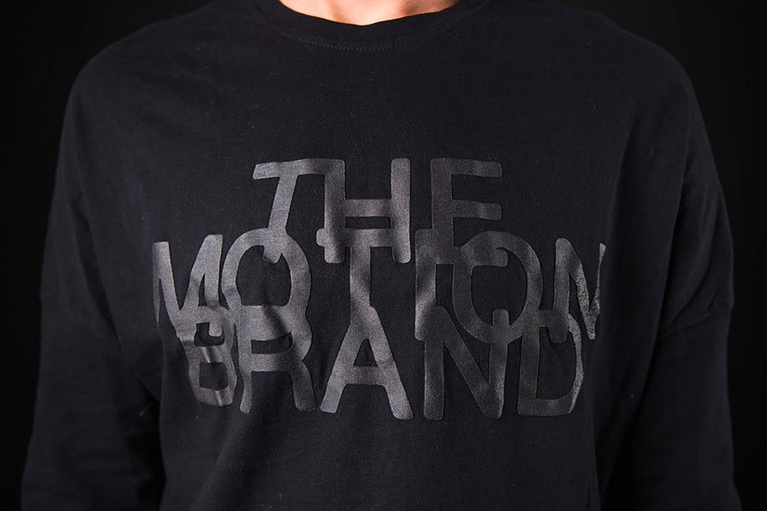 Black/Black YinYang Longsleeve 2.0 - The Motion Brand Langarmshirt Shirt Langarm FrotteeStick Streetwear Oversized Longsleeve