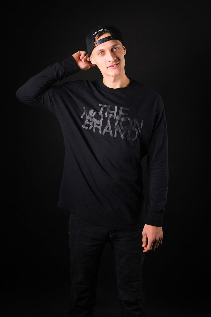 Black/Black YinYang Longsleeve 2.0 - The Motion BrandLangarmshirt Shirt Langarm FrotteeStick Streetwear Oversized Longsleeve Langarmshirt Shirt Langarm FrotteeStick Streetwear Oversized Longsleeve