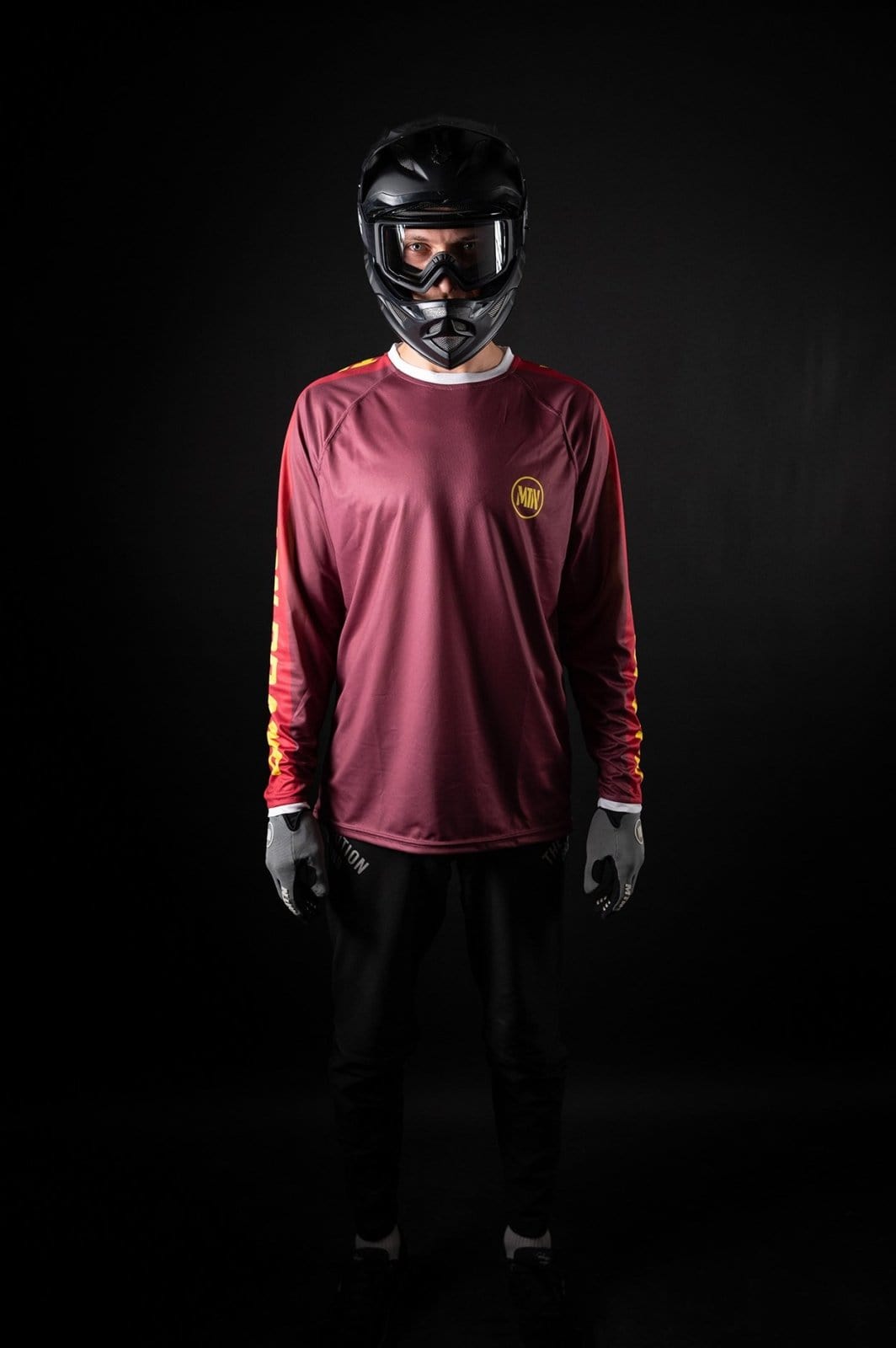 Burgundy Motion MTB Jersey langarm - The Motion Brand Trikot Bike Trikot Langarmshirt Langarmjersey Bike Jersey Lukas Knopf Merch Lukas Knopf Merchandise Life's Short Stunt It