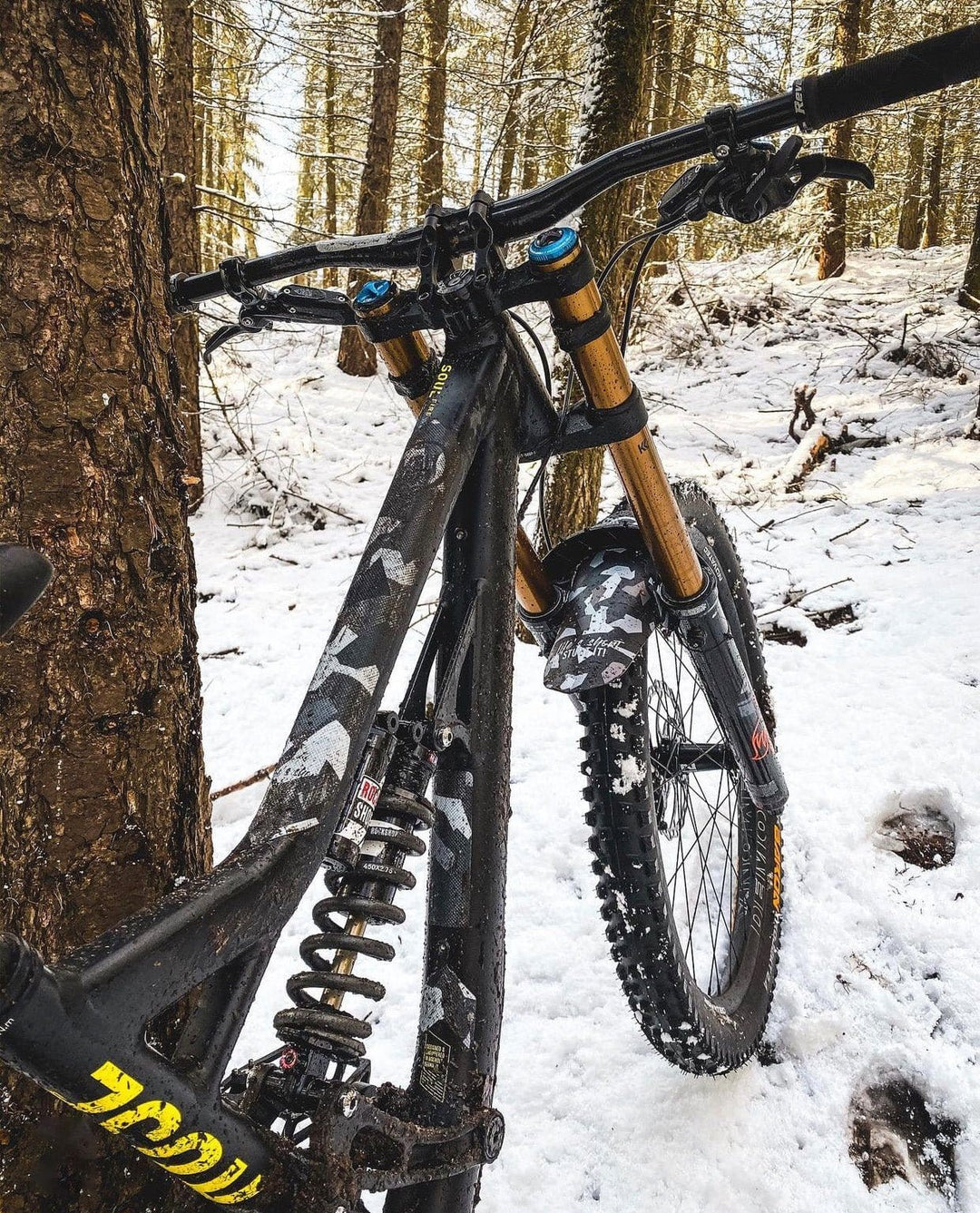 mountainbike camouflage Camo MTB Mudguard (inkl. Kabelbinder) – Lukas Knopf
