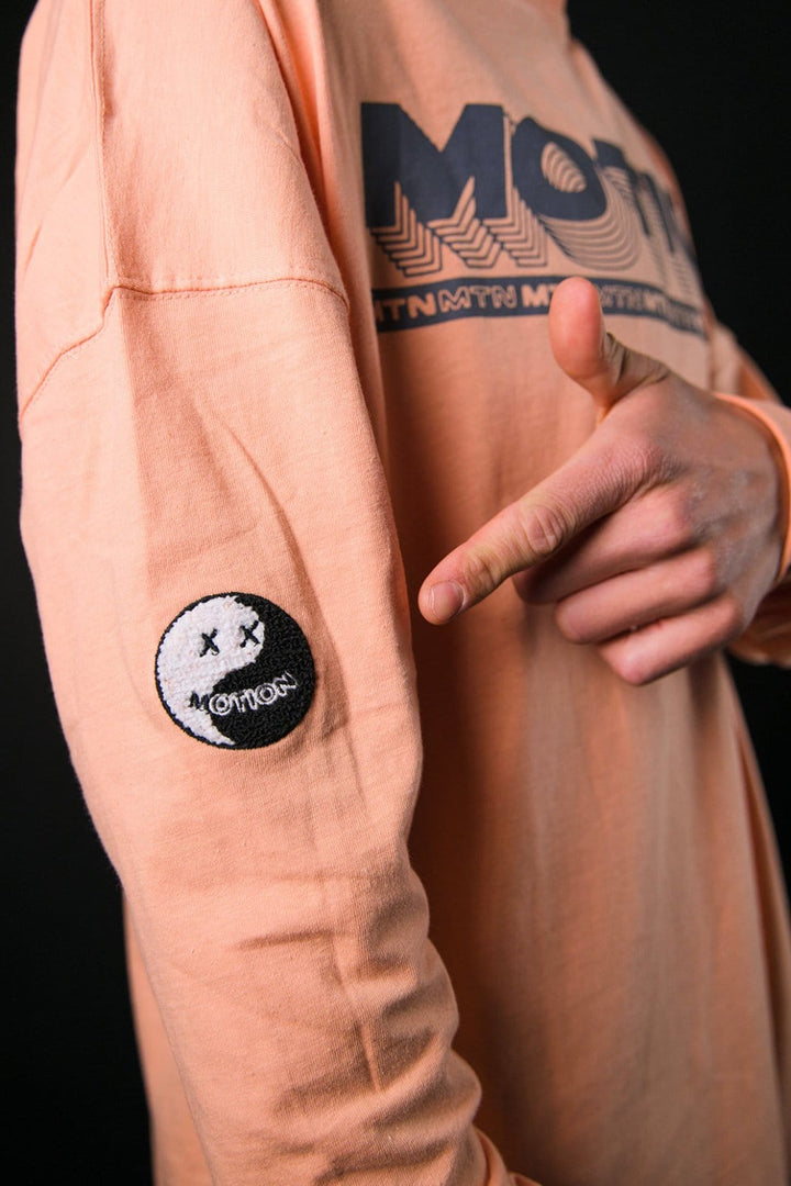 Coral YinYang Longsleeve 2.0 - The Motion Brand Langarmshirt Shirt Langarm FrotteeStick Streetwear Oversized Longsleeve
