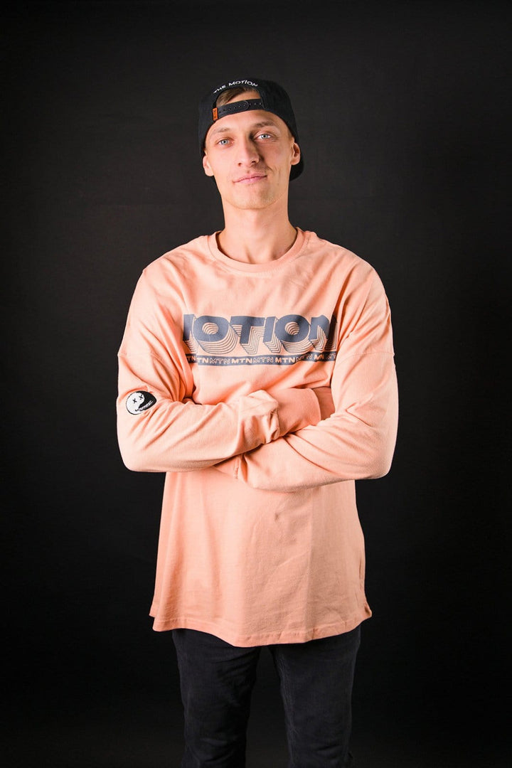 Coral YinYang Longsleeve 2.0 - The Motion Brand Langarmshirt Shirt Langarm FrotteeStick Streetwear Oversized Longsleeve