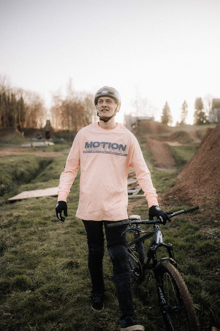 Coral YinYang Longsleeve 2.0 - The Motion Brand Langarmshirt Shirt Langarm FrotteeStick Streetwear Oversized Longsleeve