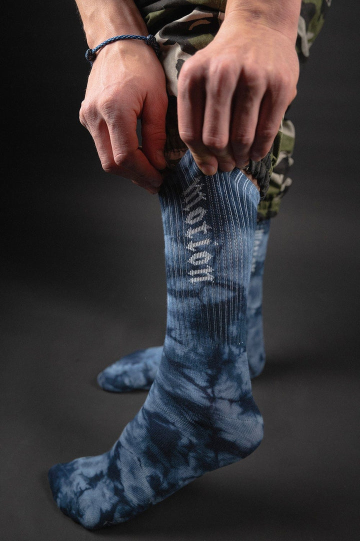Dark Blue Batik MTN Socken (2er Pack) - The Motion Brand BatikSocken Streetwear Socks Socke