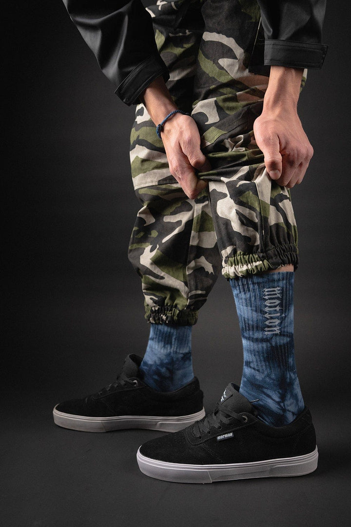 Dark Blue Batik MTN Socken (2er Pack) - The Motion Brand BatikSocken Streetwear Socks Socke