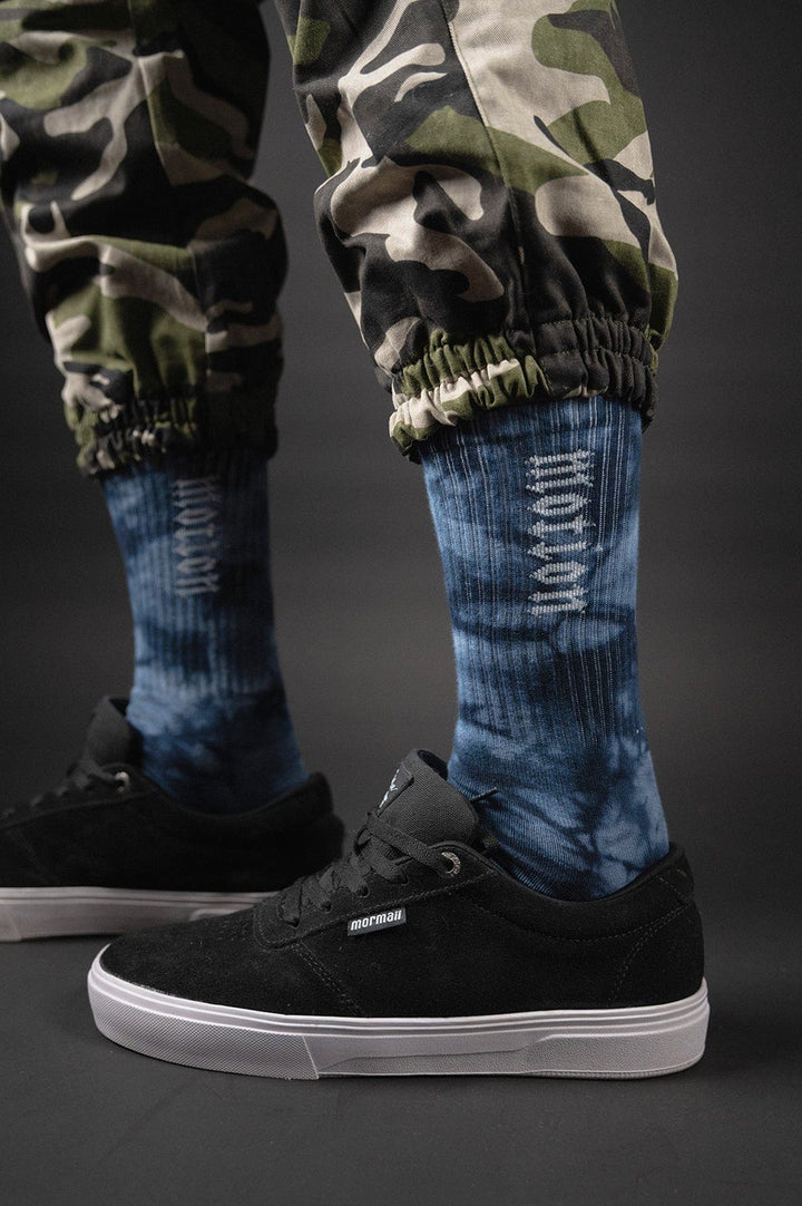 Dark Blue Batik MTN Socken (2er Pack) - The Motion Brand BatikSocken Streetwear Socks Socke