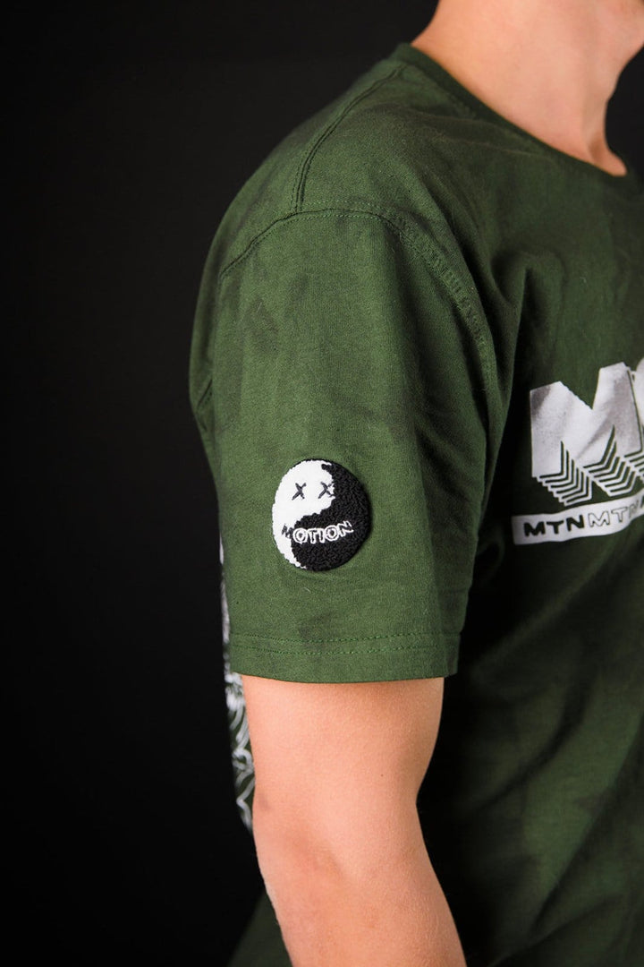 Forrest Batik YinYang 2.0 T-Shirt - The Motion Brand Streetwear Shirt MTB Shirt Mountainbike Shirt Bikewear Bike Wear T Shirt Schwarz Grün Batik Backprint