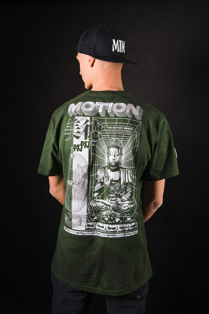 Forrest Batik YinYang 2.0 T-Shirt - The Motion Brand Streetwear Shirt MTB Shirt Mountainbike Shirt Bikewear Bike Wear T Shirt Schwarz Grün Batik Backprint