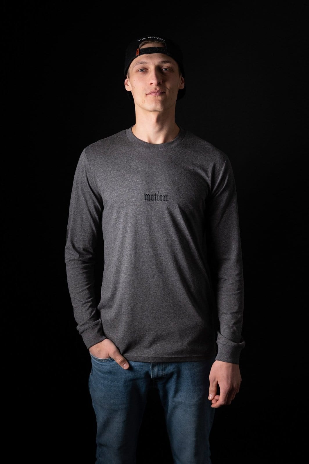 Grey Motion Longsleeve - The Motion Brand Langarmshirt Shirt Langarm FrotteeStick Streetwear Oversized Longsleeve grau bike wear bikewear