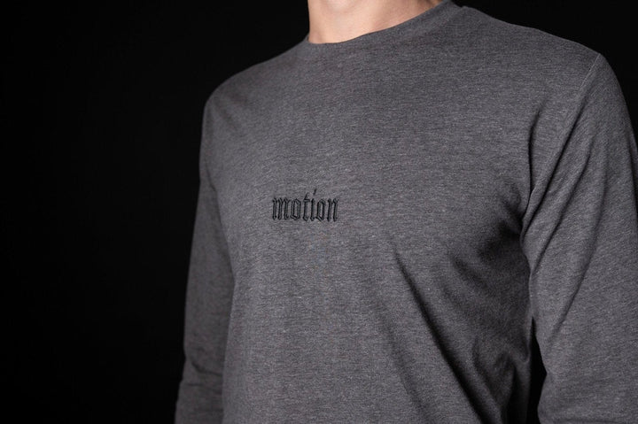 Grey Motion Longsleeve - The Motion Brand Langarmshirt Shirt Langarm FrotteeStick Streetwear Oversized Longsleeve grau bikewear bike wear