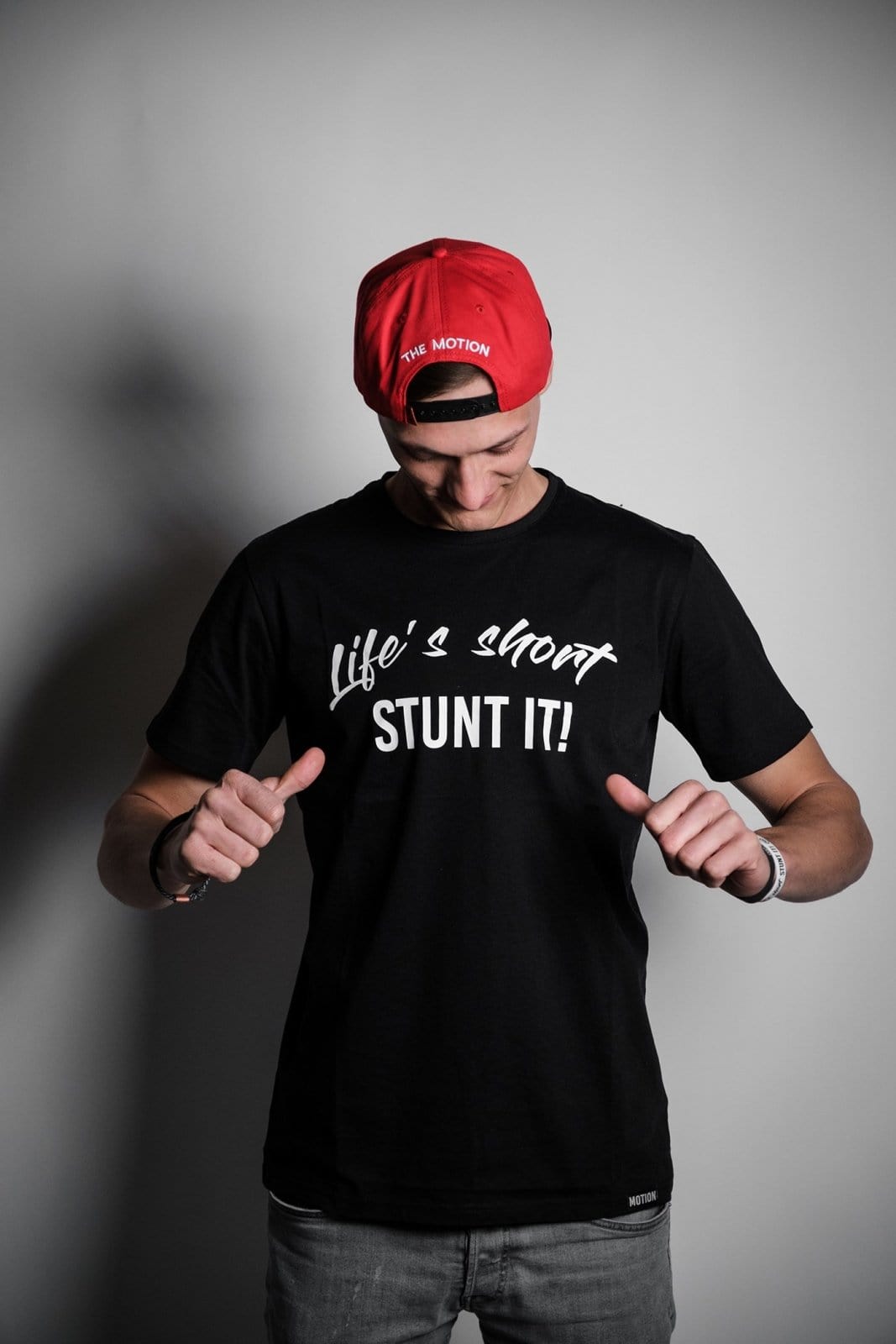 Life's Short Stunt It T-Shirt - The Motion Brand Streetwear Shirt MTB Shirt Mountainbike Shirt Bikewear Bike Wear T Shirt Schwarz Life's Short Stunt It Shirt