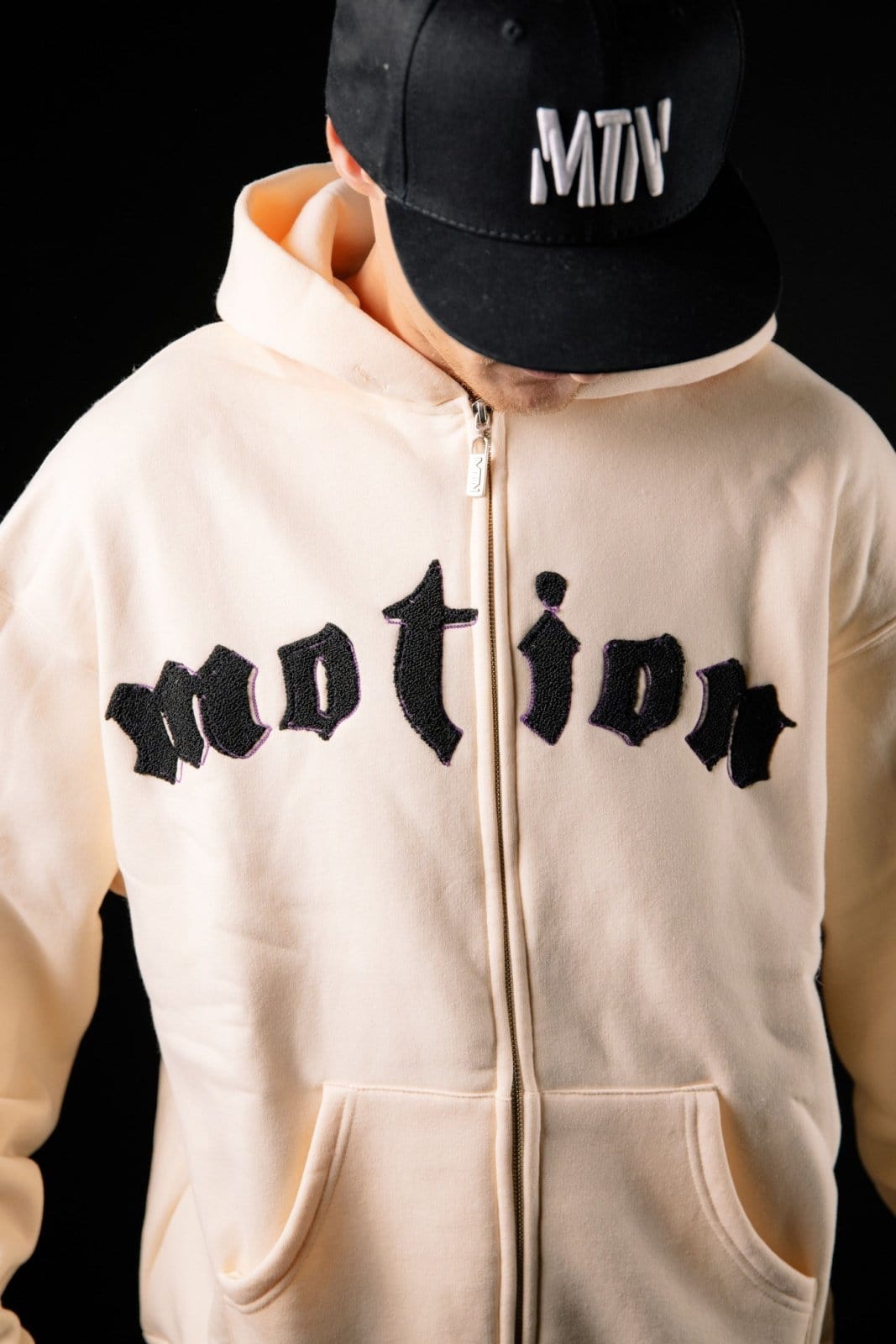 Mercury Creme Zip Hoodie - The Motion Brand Lukas Knopf Merchandise Hoodie Streetwear Hoodie Zip Hoodie