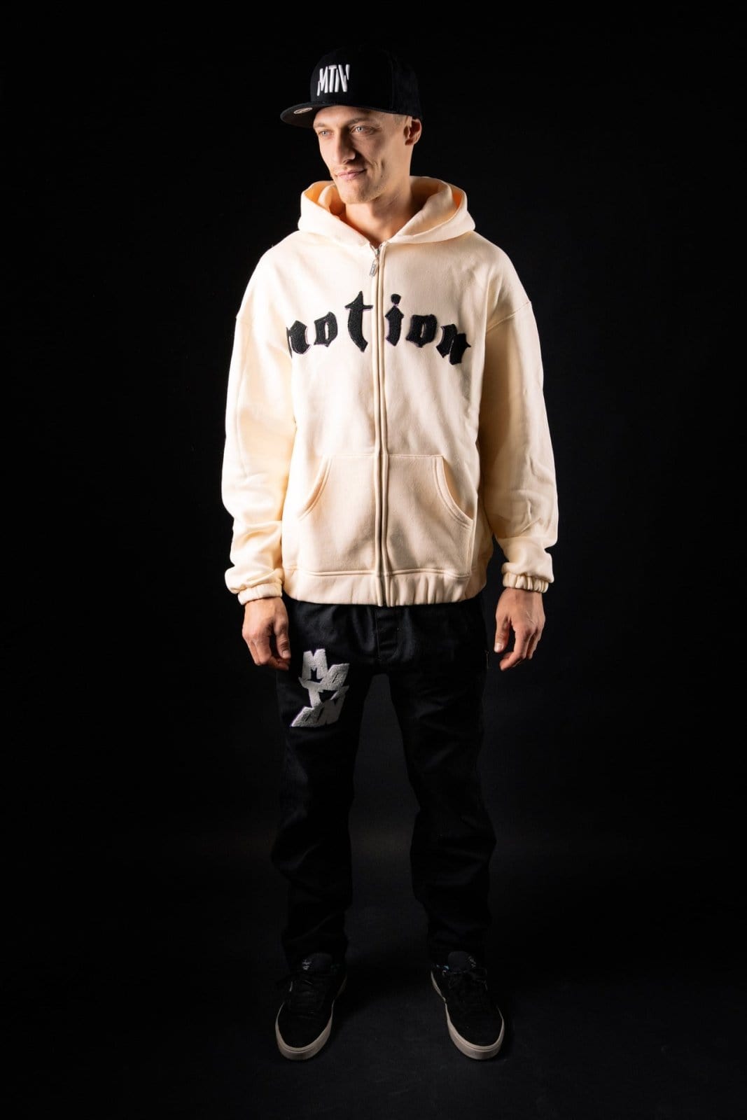 Mercury Creme Zip Hoodie - The Motion Brand Lukas Knopf Merchandise Hoodie Streetwear Hoodie Zip Hoodie