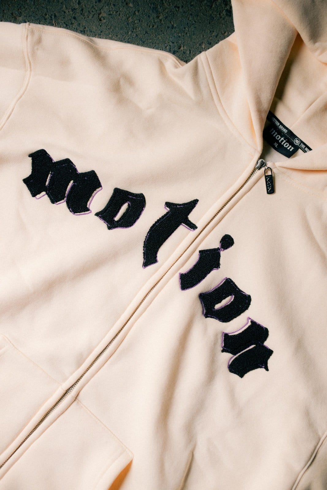 Mercury Creme Zip Hoodie - The Motion Brand Lukas Knopf Merchandise Hoodie Streetwear Hoodie Zip Hoodie