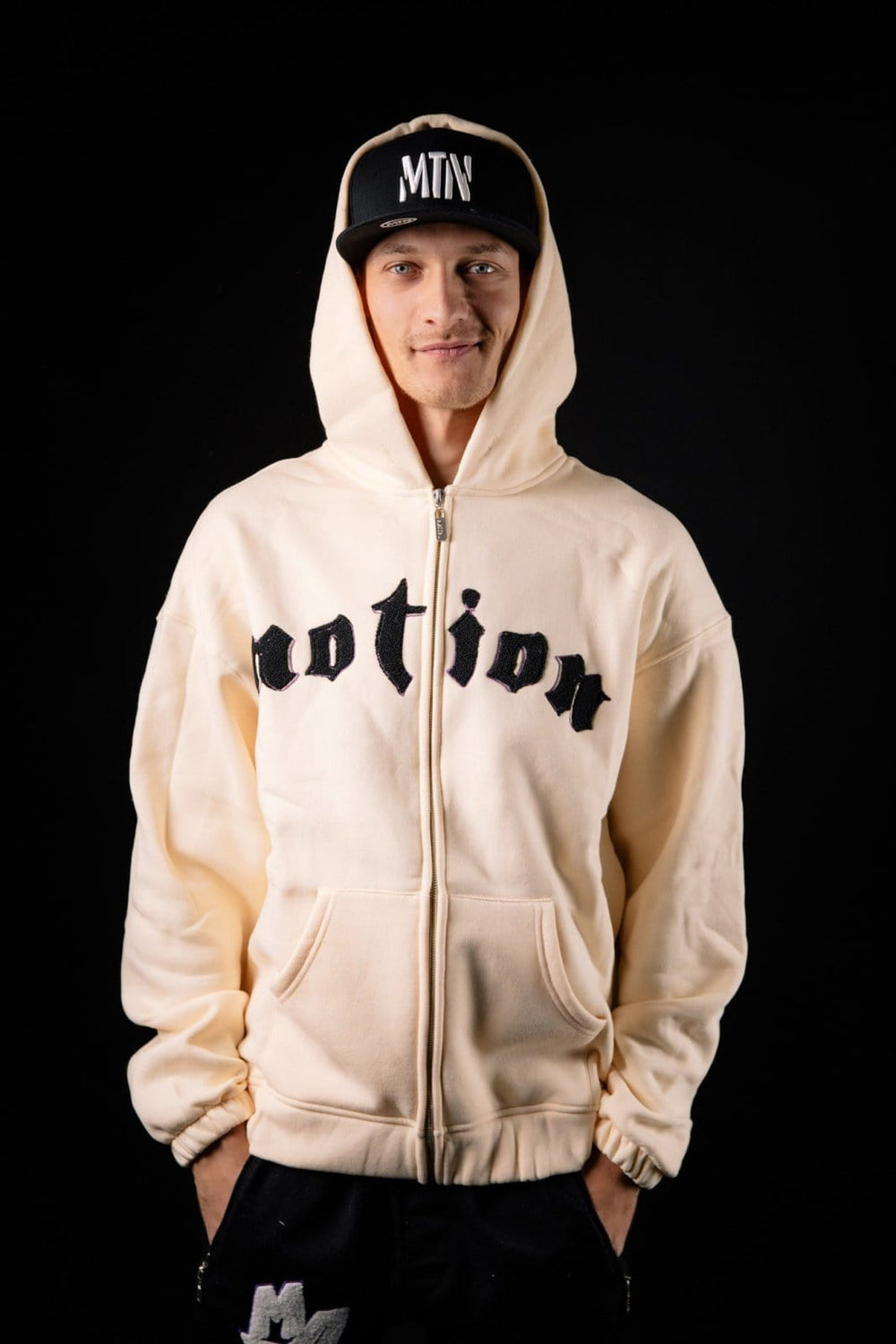 Mercury Creme Zip Hoodie - The Motion Brand Lukas Knopf Merchandise Hoodie Streetwear Hoodie Zip Hoodie