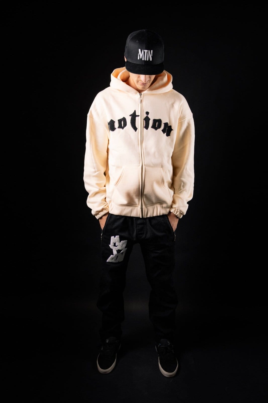 Mercury Creme Zip Hoodie - The Motion Brand Lukas Knopf Merchandise Hoodie Streetwear Hoodie Zip Hoodie