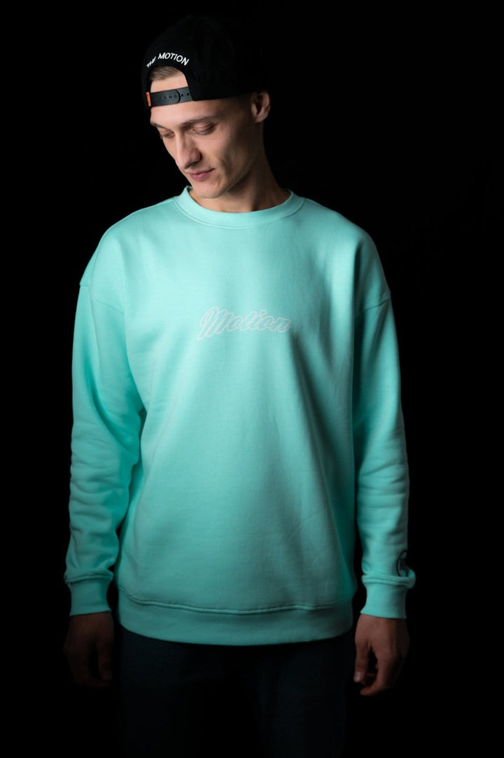 Mint Reflective Crewneck - The Motion Brand Black Kapuzenpullover Pulli Kapuzenpulli OversizedHoodie Streetwear Oversized Bikewear Bike Wear Sweater Sweatshirt