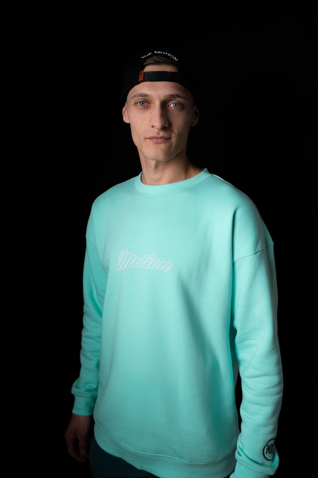 Mint Reflective Crewneck - The Motion Brand Black Kapuzenpullover Pulli Kapuzenpulli OversizedHoodie Streetwear Oversized Bikewear Bike Wear Sweater Sweatshirt