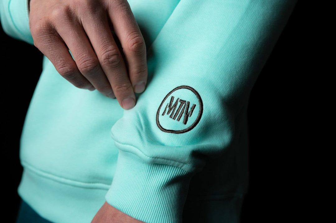 Mint Reflective Crewneck - The Motion Brand Black Kapuzenpullover Pulli Kapuzenpulli OversizedHoodie Streetwear Oversized Bikewear Bike Wear Sweater Sweatshirt