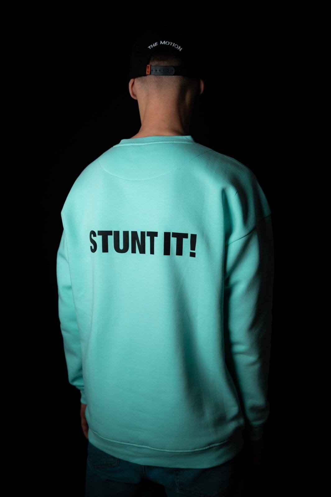 Mint Reflective Crewneck - The Motion Brand Black Kapuzenpullover Pulli Kapuzenpulli OversizedHoodie Streetwear Oversized Bikewear Bike Wear Sweater Sweatshirt