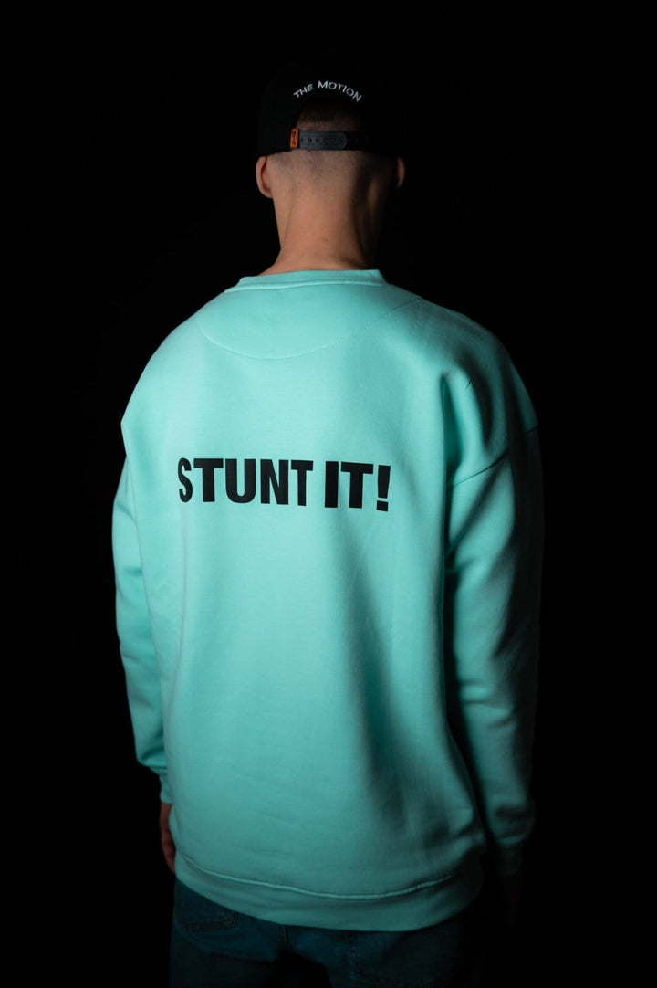 Mint Reflective Crewneck - The Motion Brand Black Kapuzenpullover Pulli Kapuzenpulli OversizedHoodie Streetwear Oversized Bikewear Bike Wear Sweater Sweatshirt